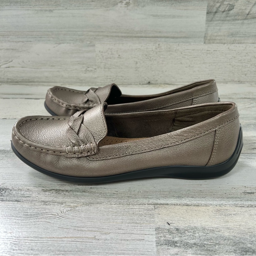 HOTTER Selena Comfort Concept Bronze Leather Loafer 9.5